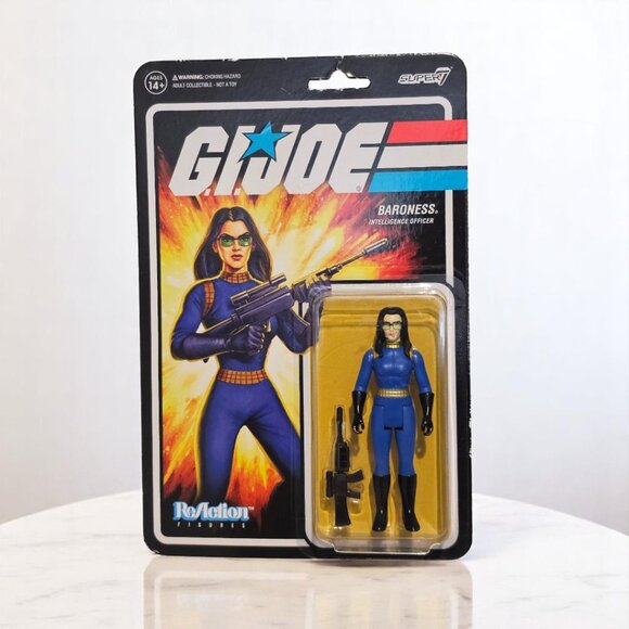 G.I. Joe ReAction Figures Wave 7 Baroness (Cartoon Dark Blue) Action Figure - Picture 1 of 3